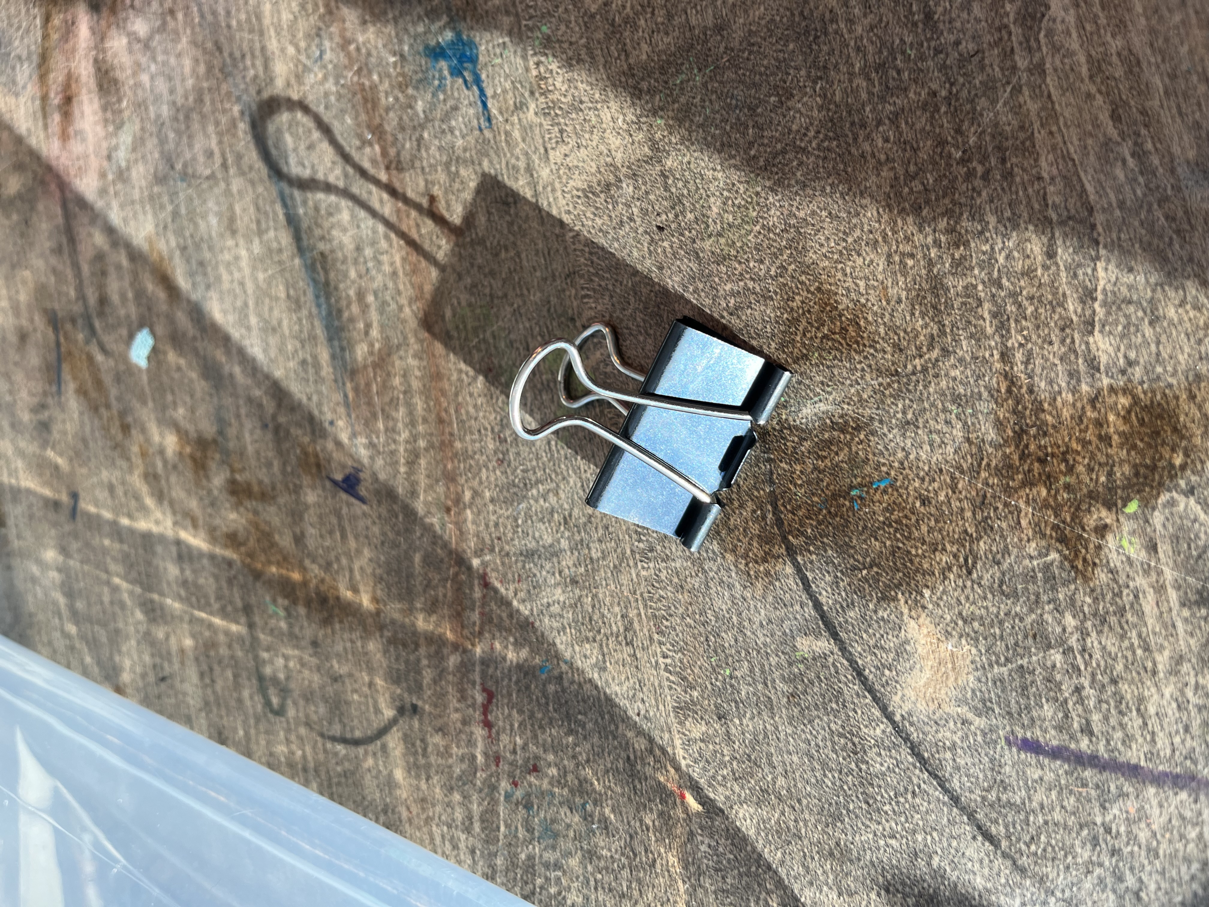 Trying a clip to hold the cup